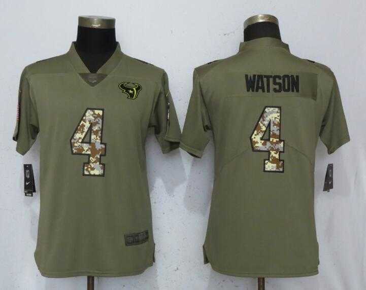 Women Nike Texans 4 Deshaun Watson Olive Camo Salute To Service Limited Jersey,We sell and wholesale Women Nike Texans 4 Deshaun Watson Olive Camo Salute To Service Limited Jersey on line form chian!